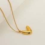 Gold color / 1 Piece Simple Series Daily Letter V Titanium Steel  Gold Color Unisex Pendant Necklaces Picture22